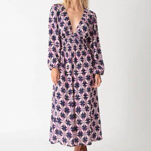 *Major Flaws/Needs Hemming* Electric & Rose Women's Melody Dress Small Indigo